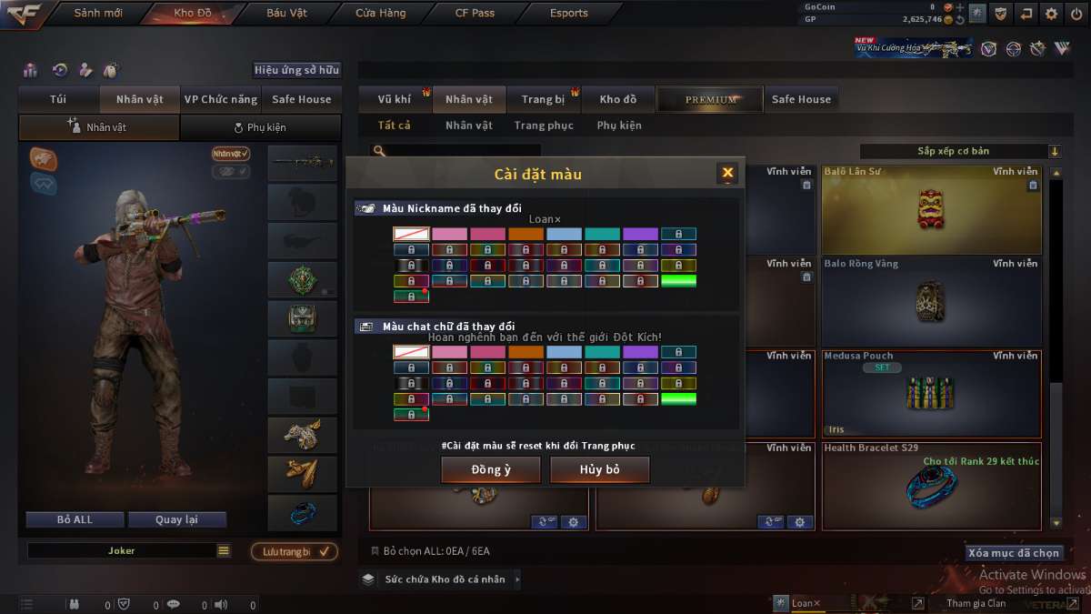 shop acc cf uy tin gia re